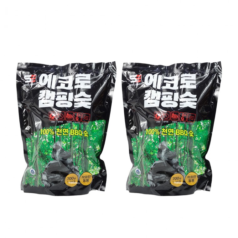 Than củi cắm trại Ecoro (2kg) - 2 loại than nướng cắm trại nướng than nhiên liệu thương mại