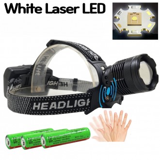 MỚI Cường độ ánh sáng rộng LÊN ĐÈN LED sạc zoom đèn lồng ngoài trời chip laser trắng đèn pha X8 AX