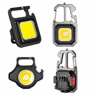 Mini COB LED Multi Đèn lồng cắm trại Đèn làm việc ngoài trời Loại C có thể sạc lại Carabiner