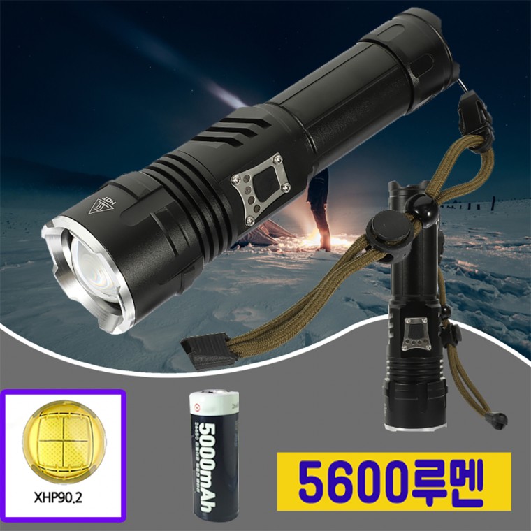 XHP90.2 LED Sạc Tìm Kiếm Đèn Zoom 5600 Lumens Đèn Pin Đèn Pin Đèn Pin P902 26650 Pin Sạc Có