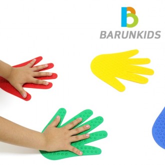 Bút đánh dấu hình bàn tay Bareun Kids / 8 (4 đôi) Bút đánh dấu tay Giáo dục thể chất cho trẻ mầm non