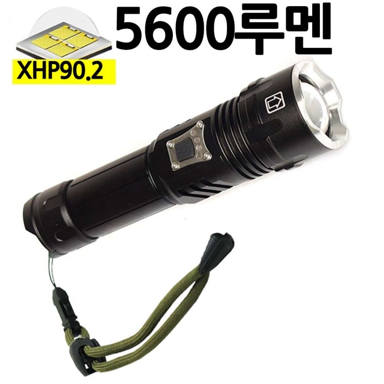 Đèn LED có thể sạc lại Zoom XHP90.2 Chip Lantern Đèn pin Đèn pin 5600 Lumens C Loại