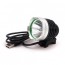 Xe đạp USB Light LED Đèn pha Đèn pin Fishing Light Đen