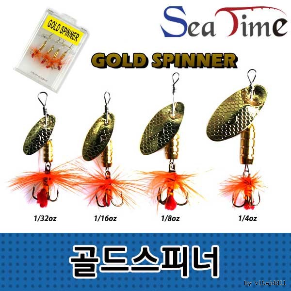 Seatime Gold Spinner Bass Mandarin Fish Snapper Thu hút câu cá