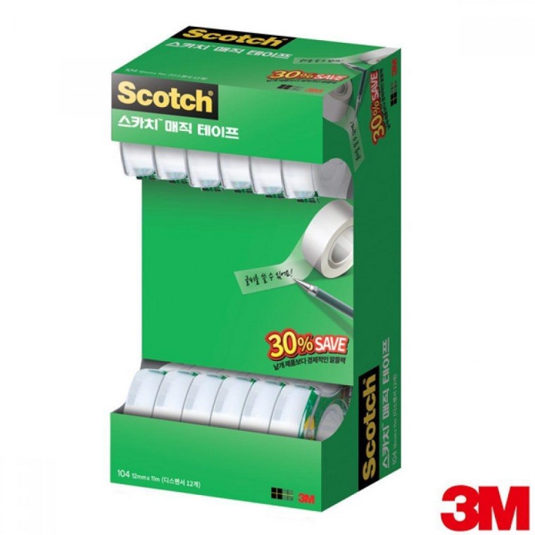 Gói tiết kiệm băng keo Scotch Magic 3M 104-12 12mm x 11m