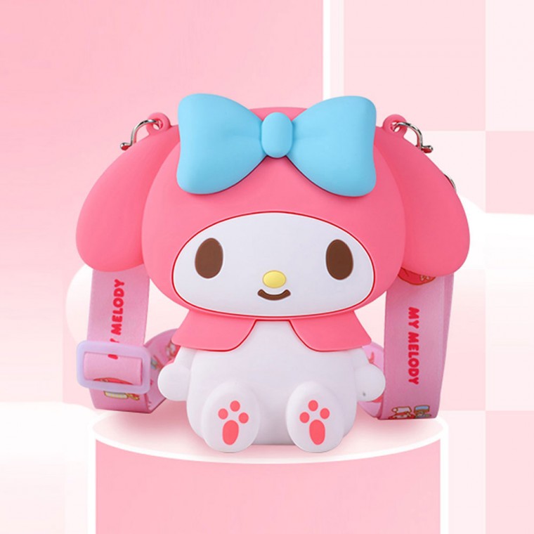 Túi đeo chéo silicon My Melody Sitting Place (Nhỏ) – Jin Pink