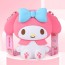 Túi đeo chéo lớn bằng silicon My Melody Sitting Siting (Lớn) – Jin Pink