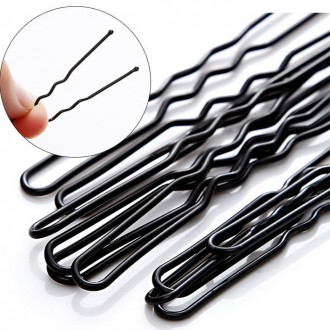 Tiếp viên hàng không búi tóc đuôi ngựa cao cố định chữ U pin bobby pin onipin 7cm 50ea