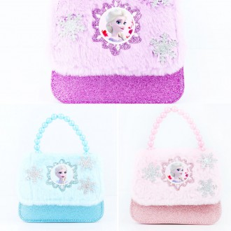 Túi xách đeo chéo Elsa Snowflake Mink Fur chính hãng của Disney