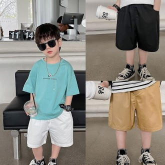 Quần short cotton 3/4 cho bé trai, quần áo mặc trong nhà cho trẻ em, quần áo đi học mẫu giáo cho trẻ sơ sinh