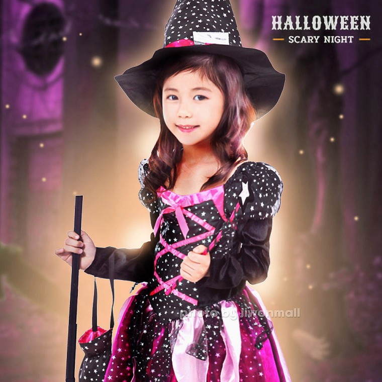 Bộ trang phục phù thủy mèo Halloween 5 món