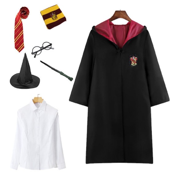 Bộ 7 món Harry Potter trang phục quần áo trang phục cosplay Halloween