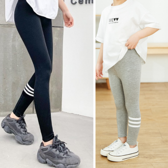 Quần legging ba dây dành cho mẹ và con dành cho trẻ em gái trẻ em quần bó trơn nữ