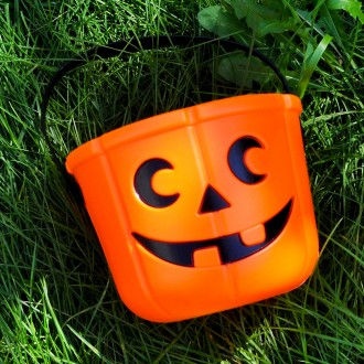 (Rổ bí ngô Halloween hình trụ) Đồ dùng dự tiệc Kẹo bí ngô Quà tặng