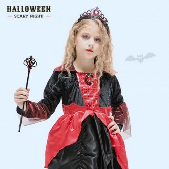 Bộ 3 món trang phục phù thủy cổ điển Halloween - Đỏ XL