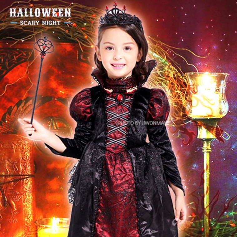 Bộ trang phục Nữ hoàng phù thủy Halloween 4 món XL