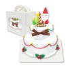 Hộp bánh + bánh giáng sinh ông già Noel nhanh 2 tầng dành cho 5 người