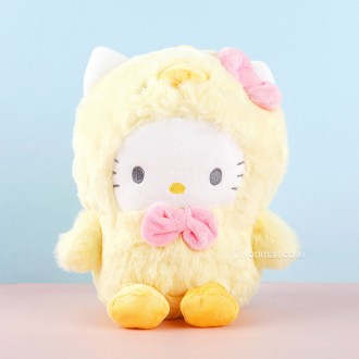 Đồ chơi nhồi bông hình chú gà con Hello Kitty (Cỡ vừa)