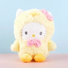 Đồ chơi nhồi bông hình chú gà con Hello Kitty (Cỡ vừa)