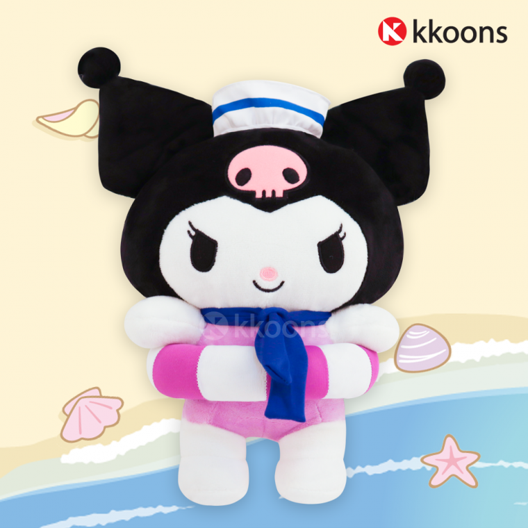 Búp bê Sanrio Búp bê Kuromi dễ thương Mùa hè Mùa hè Phiên bản ống 25cm