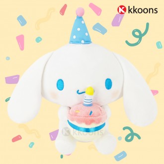 Búp bê Sanrio Búp bê Cinnamoroll dễ thương Phiên bản chúc mừng sinh nhật 25cm