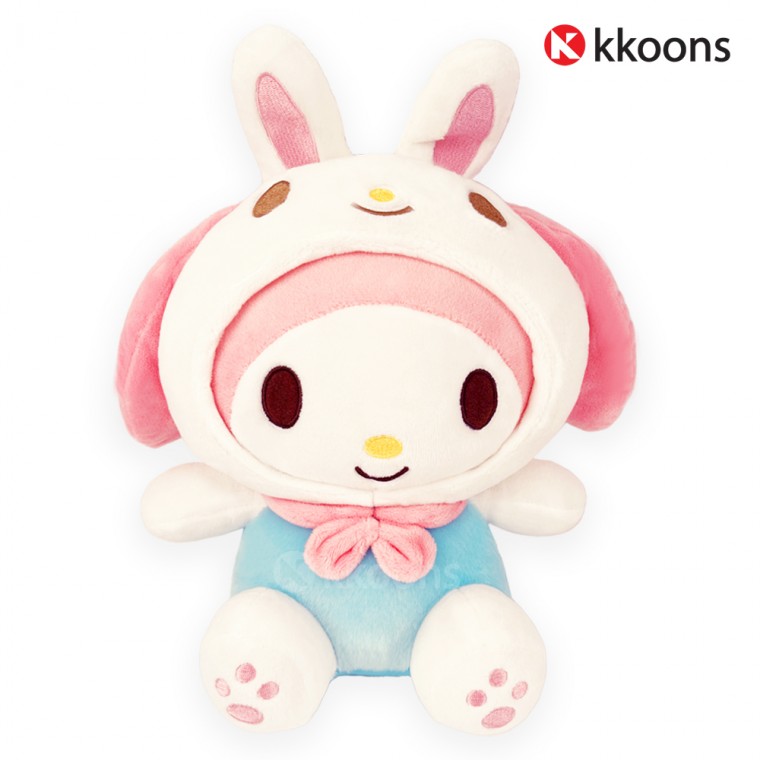 Búp bê Sanrio Trang phục thỏ giai điệu của tôi Mamel Doll 25cm