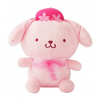 Đồ chơi nhồi bông hoa anh đào Sanrio Pom Pom Purin (Cỡ trung bình)