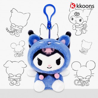 Phiên bản trang phục dễ thương Sanrio Móc túi búp bê Kuromi