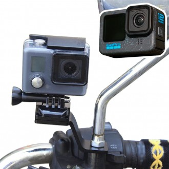 Giá chụp gương chiếu hậu xe máy tương thích GoPro 12