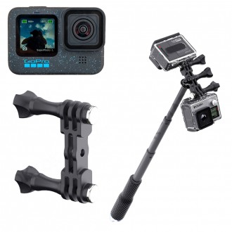 Gậy selfie gắn kép tương thích GoPro Hero 12