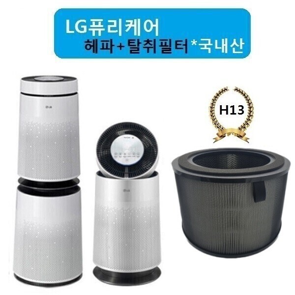 Sản phẩm tốt Bộ lọc tương thích LG Puricare AS179DWR HEPA + khử mùi sản xuất trong nước