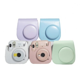 Instax mini Instax mini 12 11 10 9 màu pastel da đeo chéo dây đeo trường hợp máy ảnh Polaroid