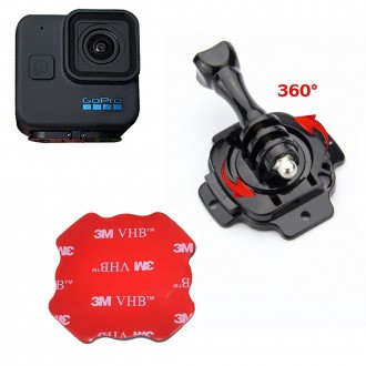 Camera hành động tương thích GoPro 11 Mini Giá đỡ cong xoay 360 độ