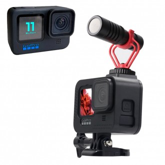 Vỏ ốp lưng khung xương giày nóng tương thích GoPro 11 màu đen