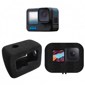 Vỏ xốp chống gió chống ồn tương thích GoPro 11 màu đen