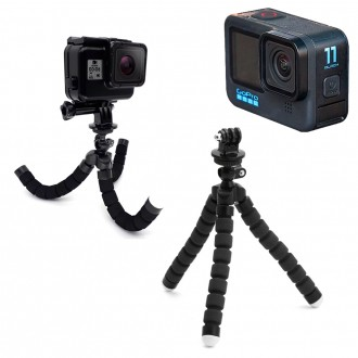 Chân đế chụp ba chân có khớp nối Gorilla tương thích GoPro 11 màu đen