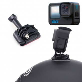 Giá đỡ dính cong tương thích với mũ bảo hiểm GoPro 11 màu đen