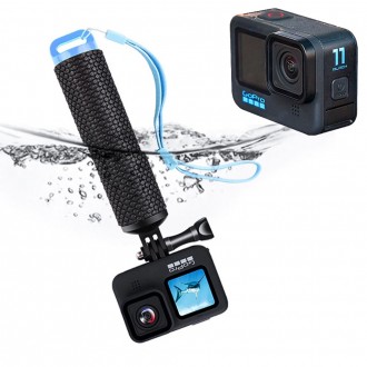 Gậy chụp ảnh tự sướng Monopod Aqua nổi tương thích màu đen GoPro 11