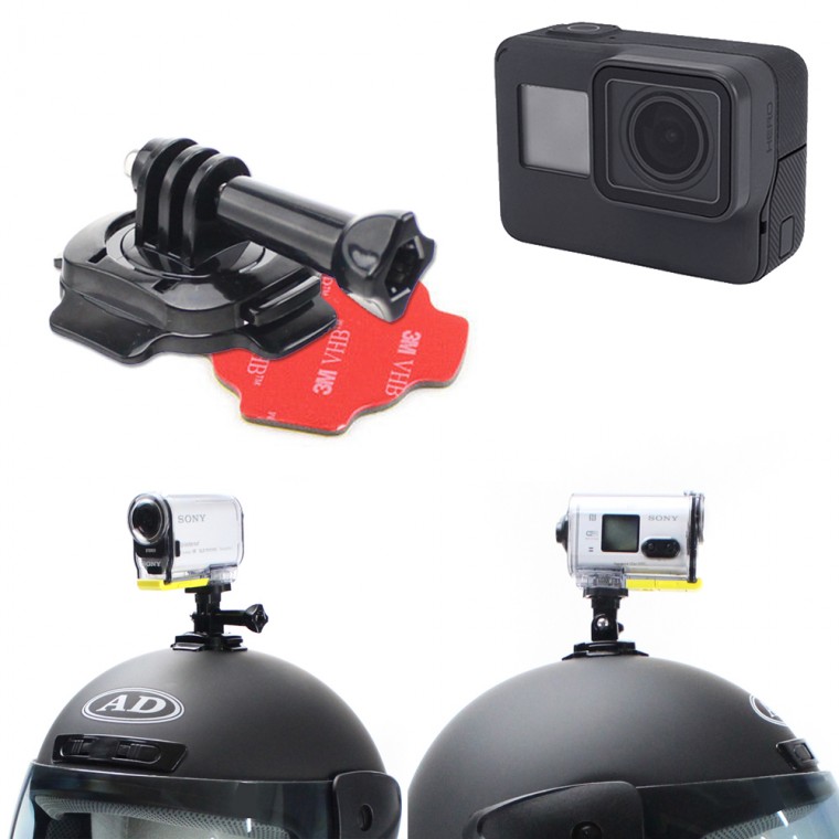 Mũ bảo hiểm GOPRO HERO 9 Xoay 360 độ Gắn cong GoPro 9 GoPro 8 GoPro 7 GOPRO9 Đen Phụ kiện tương thích