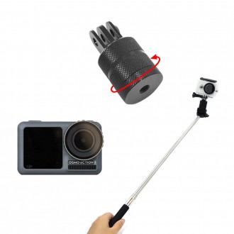 Bộ chuyển đổi xoay 360 độ bằng nhôm cho cam hành động dji osmo 1/4