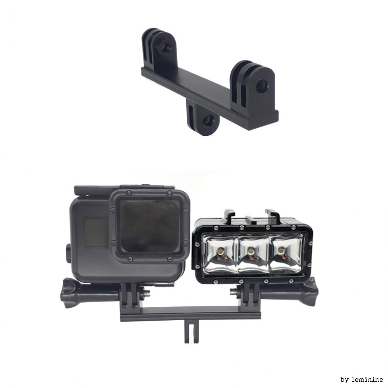 Nhôm Dual Mount GoPro Hero 7 6 5 4 3 LED