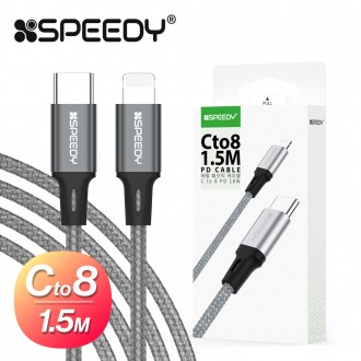 [Tốc độ] Cáp PD vải kim loại C đến 8 18W (150CM)/iPhone 14 13