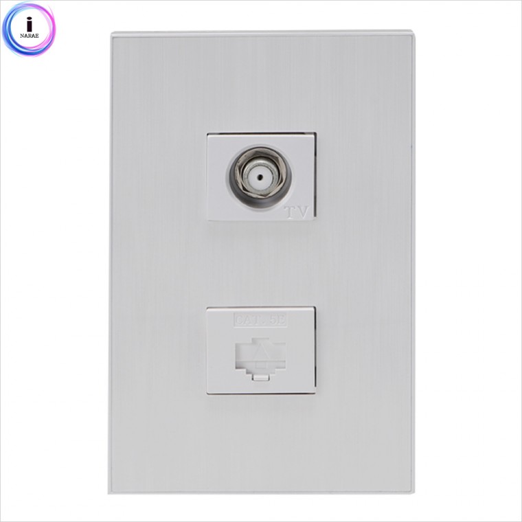 d09 58693 CATV 2 phòng + 8P trắng cho 1 điện thoại liên lạc (deco) 10 chiếc