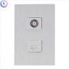 d09 58693 CATV 2 phòng + 8P trắng cho 1 điện thoại liên lạc (deco) 10 chiếc