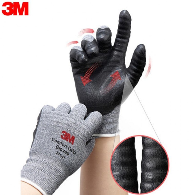 Găng tay chống trượt 3M Comfort Grip Stop Màu xám