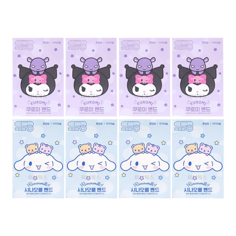 Băng họa tiết Sanrio loại hỗn hợp 12 tờ x 8 (giao ngẫu nhiên)