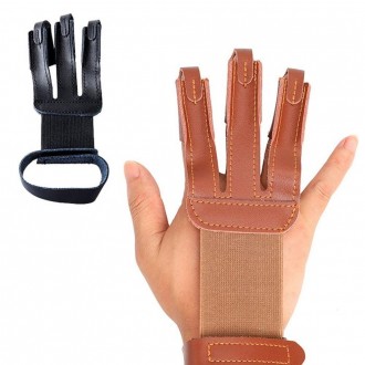 Bowhunting Leather Finger Guard Thiết bị luyện tập Găng tay huấn luyện bắn cung