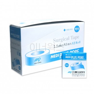 Băng cá nhân giấy Medi Plus Poa Trắng 2,5cm 12 miếng