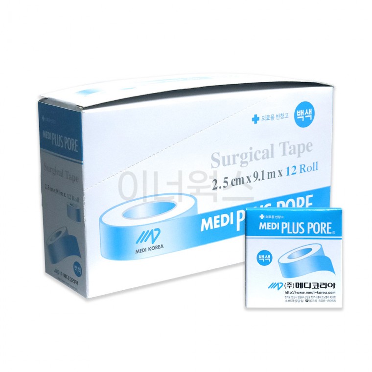 Băng cá nhân giấy Medi Plus Poa Trắng 2,5cm 12 miếng