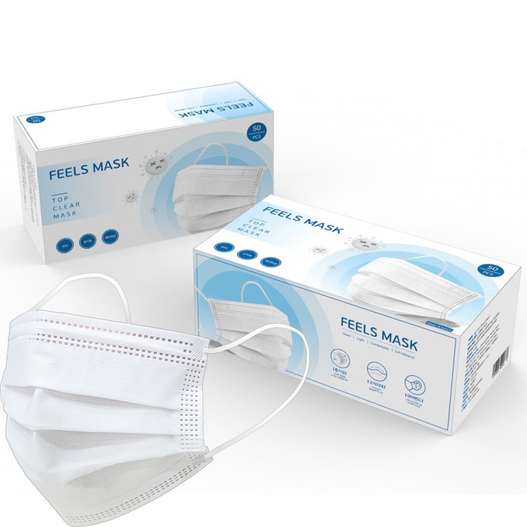 [Sức chứa lớn]FEELS MASK Khẩu trang nha khoa dùng một lần nội địa 2000 tờ